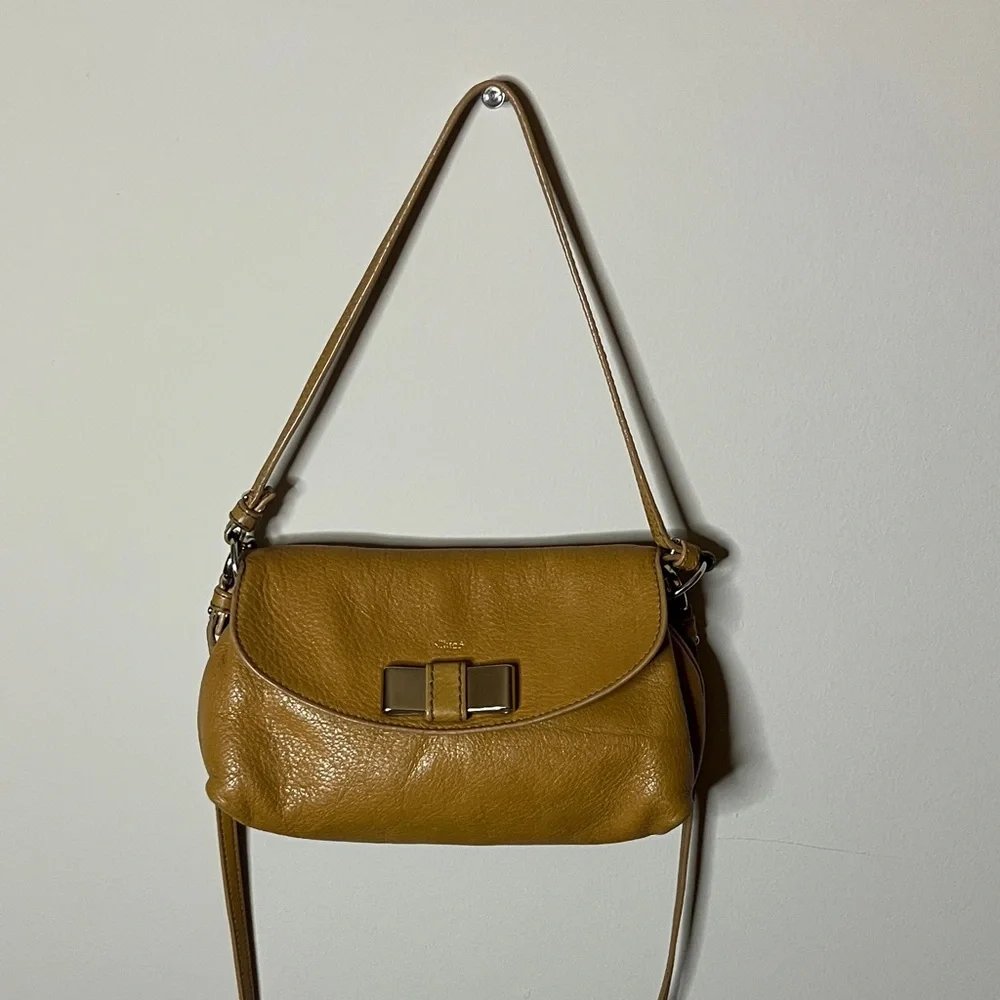 Chloé Tan Leather Shoulder/Crossbody Bag - Picture 2 of 12